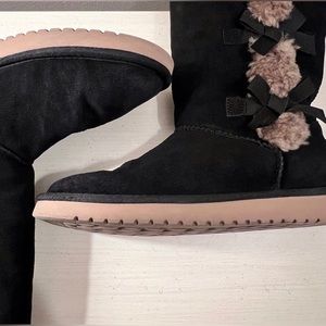 Koolaburra by UGG Women's Victoria Tall Boots Bows  Black Size 8